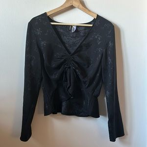 Floral embossed blouse